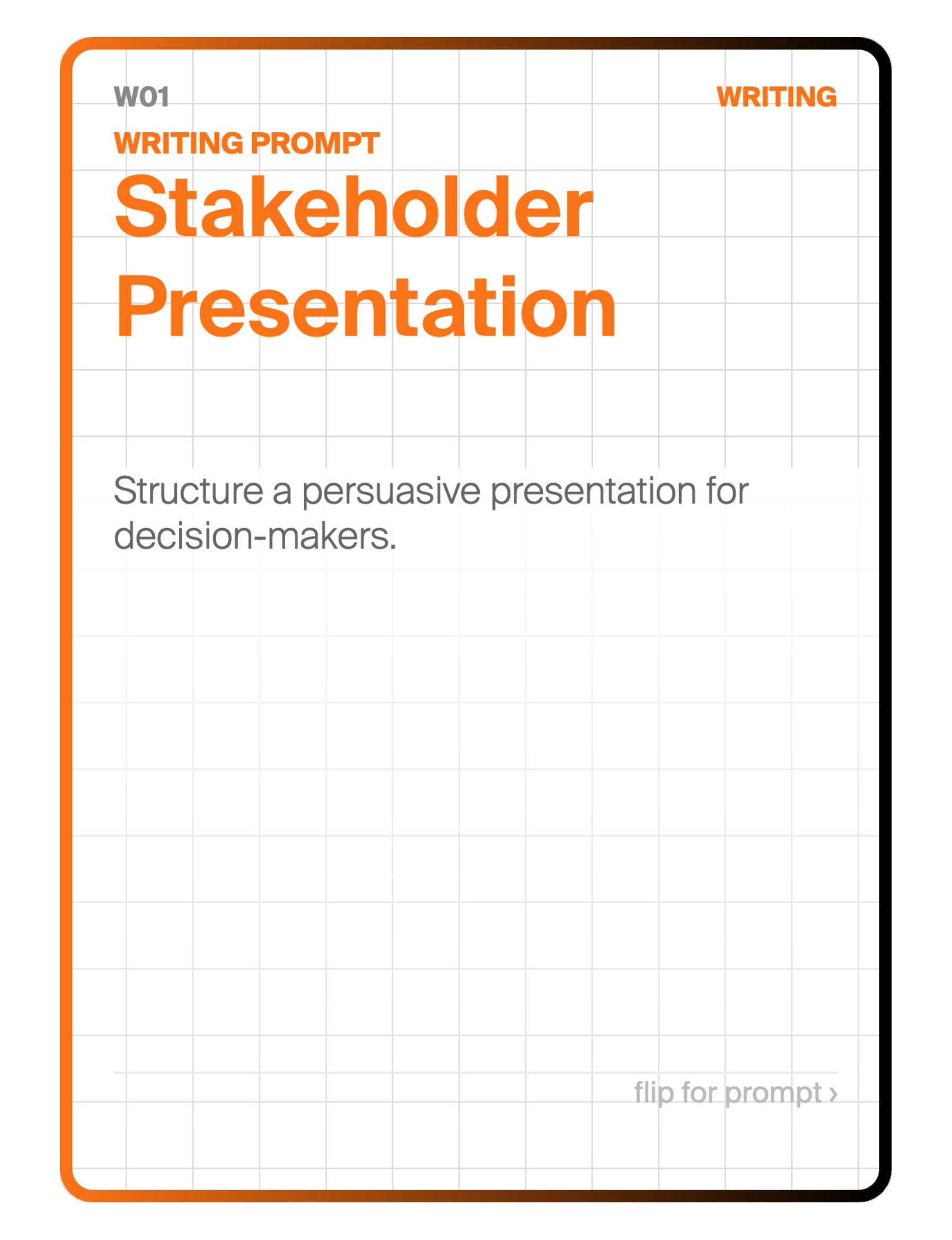 Stakeholder Presentation (Writing)